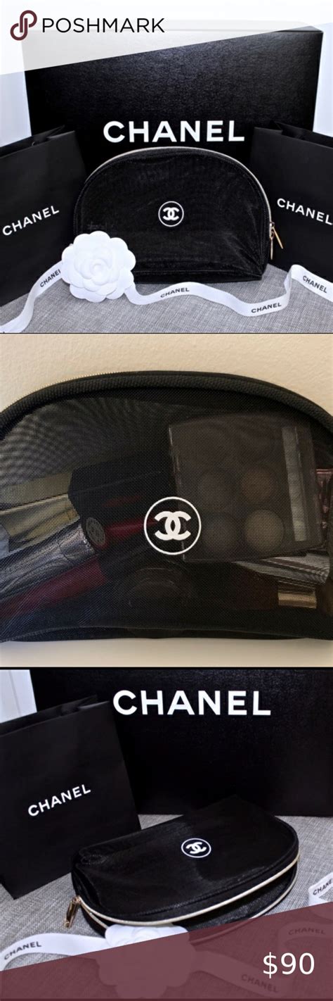 chanel cosmetic bag black|chanel makeup bag 2020.